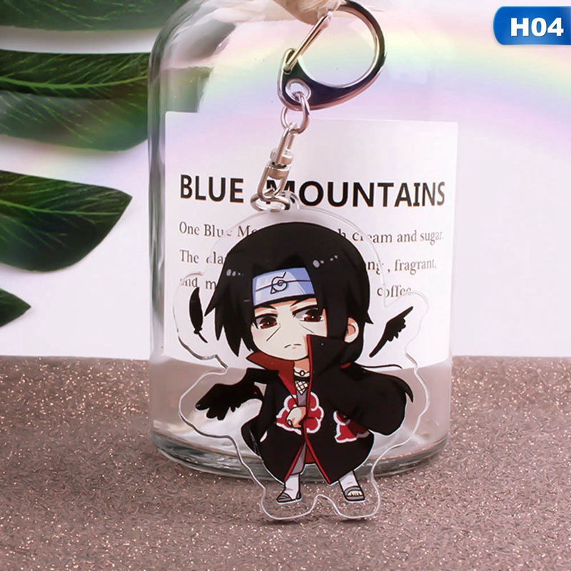 Anime Naruto Double-Sided Keychain Acrylic Double Mezzanine Pendant Kakashi Hyuga Sasuke Naruto Character Acrylic Cartoon Keychain Anime Accessories