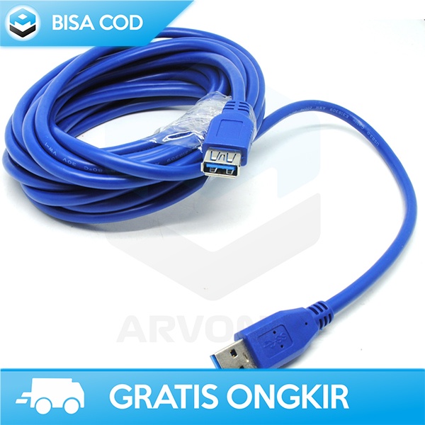 KABEL MULTIFUNGSI USB 3.0 EKSTENSI SAMBUNGAN KOMPUTER 5M EXTENTION A27