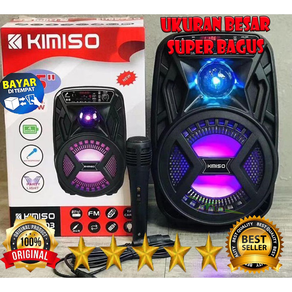 [UKURAN BESAR] SPEAKER BLUETOOTH KIMISO QS3603 6,5 INCH SUPER BASS / SPEAKER BLUETOOTH KIMISO 3381