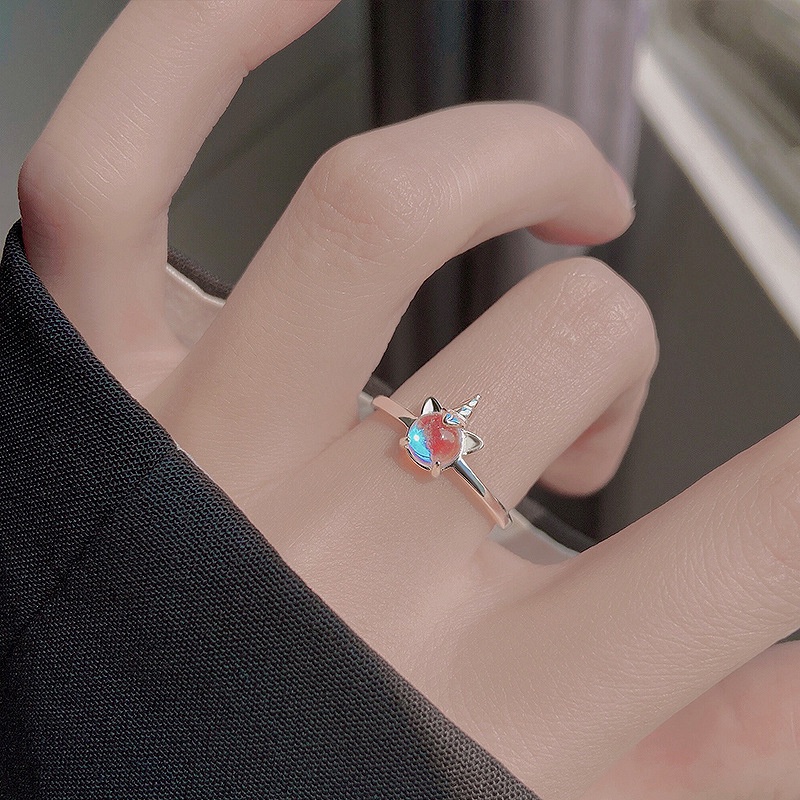 Cincin Model Terbuka Bahan 925 Silver Hias Kristal Zircon Gaya Korea Adjustable Untuk Wanita