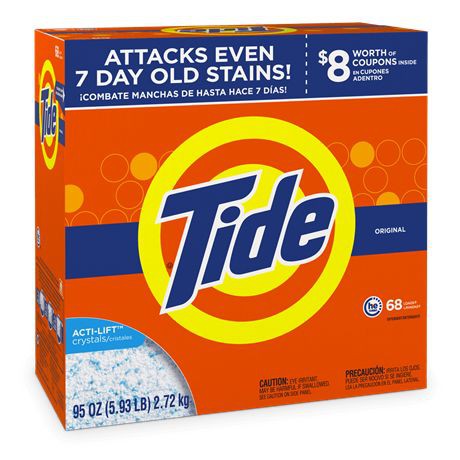 Tide Detergent Powder He Original Scent 95 oz 2.72 Kg