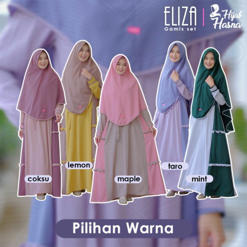 SET GAMIS ELIZA BY HASNA HIJABKU - GAMIS SYARI ORIGINAL