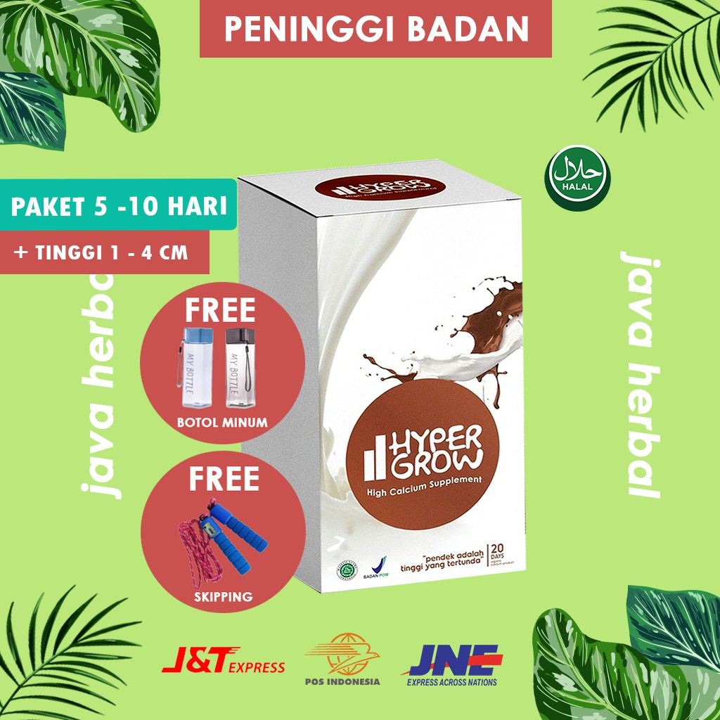 [PAKET 5 - 10 HARI] SUSU PENINGGI BADAN HYPERGROW HERBAL SUPLEMEN ANAK DEWASA MURAH PRIA WANITA