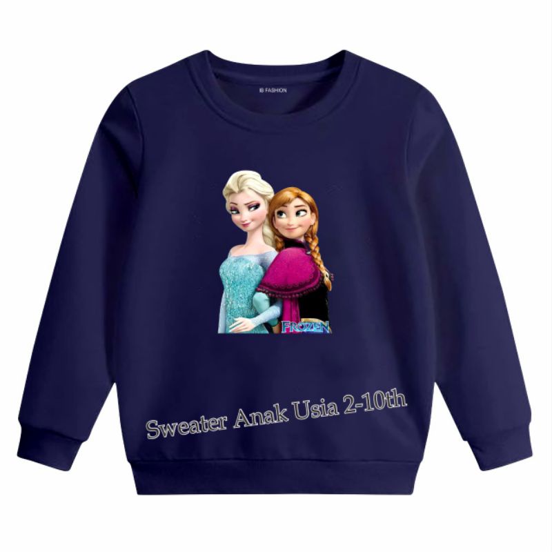 ((IB))SWEATER ANAK PEREMPUAN/FROZEN DIGITAL SABLON