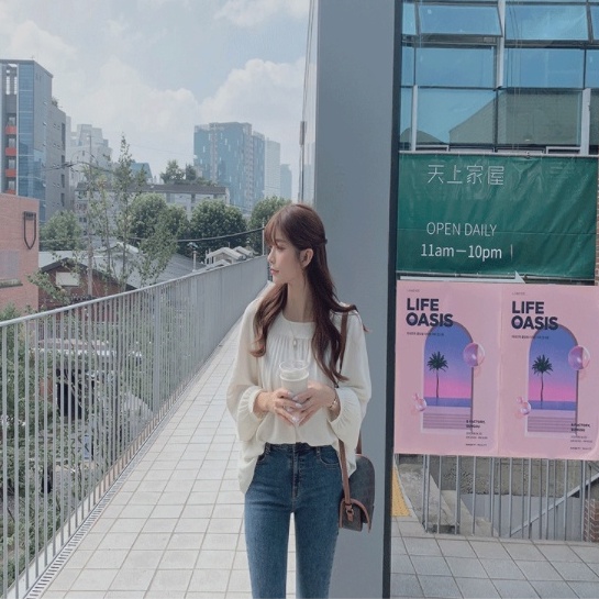 【xiaozhainv】Kemeja wanita bahan sifon satin longgar korea-2