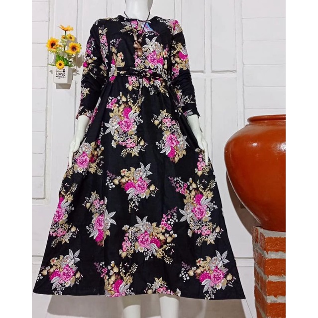 GAMIS KATUN PREMIUM/GAMIS BUNGA SAKURA/GAMIS FASHION MUSLIM