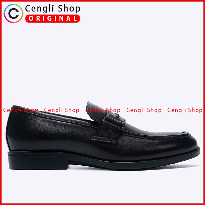 EM73 SEPATU PANTOFEL EVERBEST PRIA ORIGINAL FORMAL KULIT ASLI HITAM