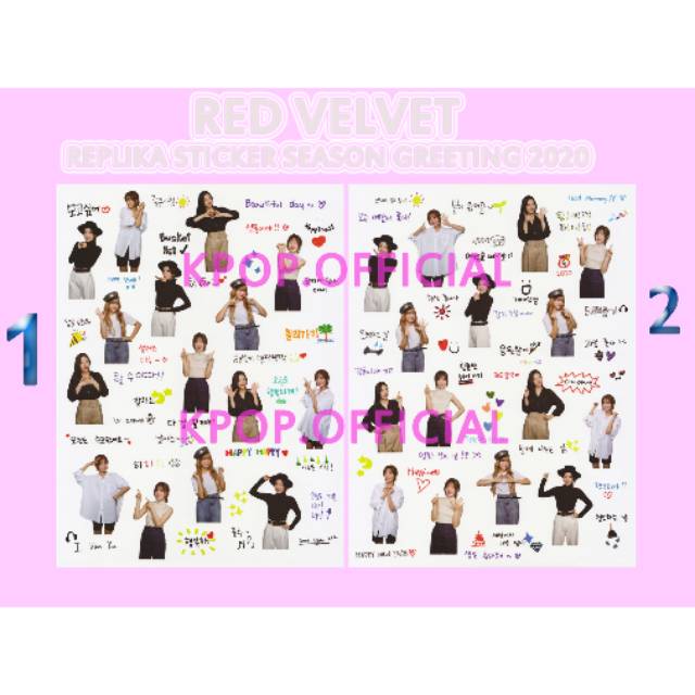 [ READY STOCK ] RED VELVET STIKER SEASON GREETING 2020