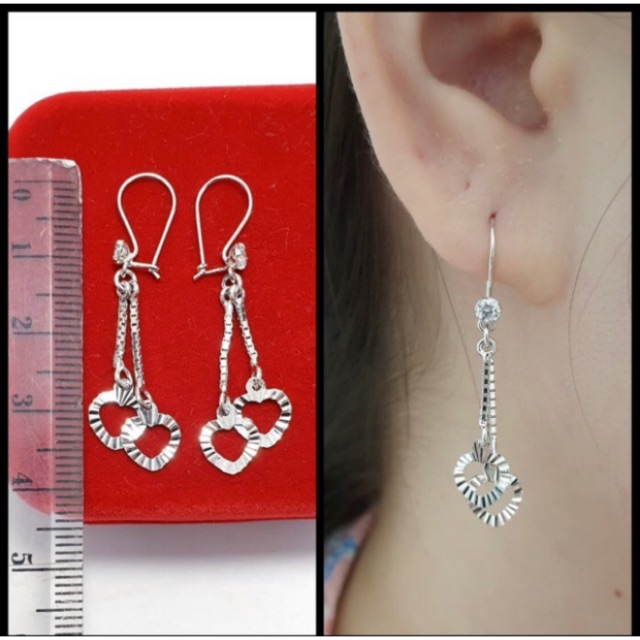 Anting wanita anting wanita perak 925 lapis emas putih anting panjang perak 925 S18