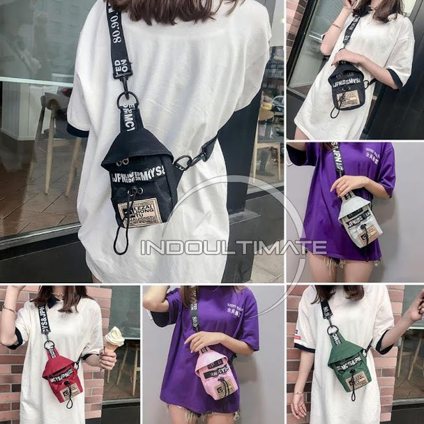 Tas Selempang Import DY-9127  Waist Bag Wanita pria unisex / Sling Bag Tas Pinggang tas import