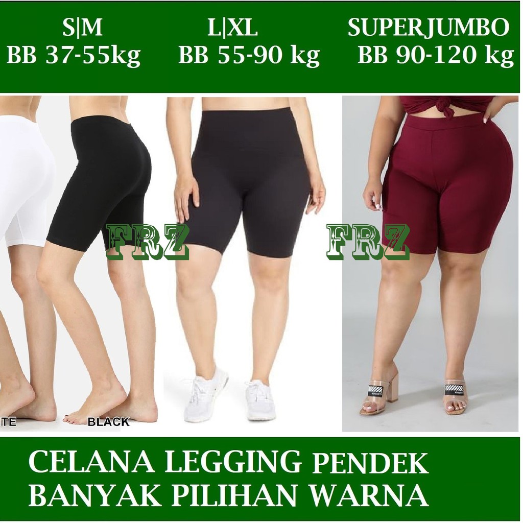 Celana Shot Legging Pendek Strit Wanita JUMBO dan Semua Ukuran