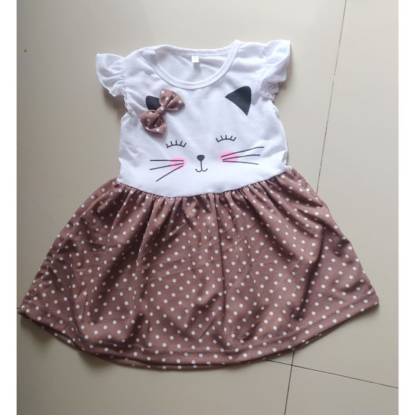 VISION ONLINEDRESS CATTY /DRESS KUCING / CASUAL / HELLO KITTY / DRESS MURAH /DRESS ANAK  1 2 3 TAHUN /COD /IMUT /LUCU