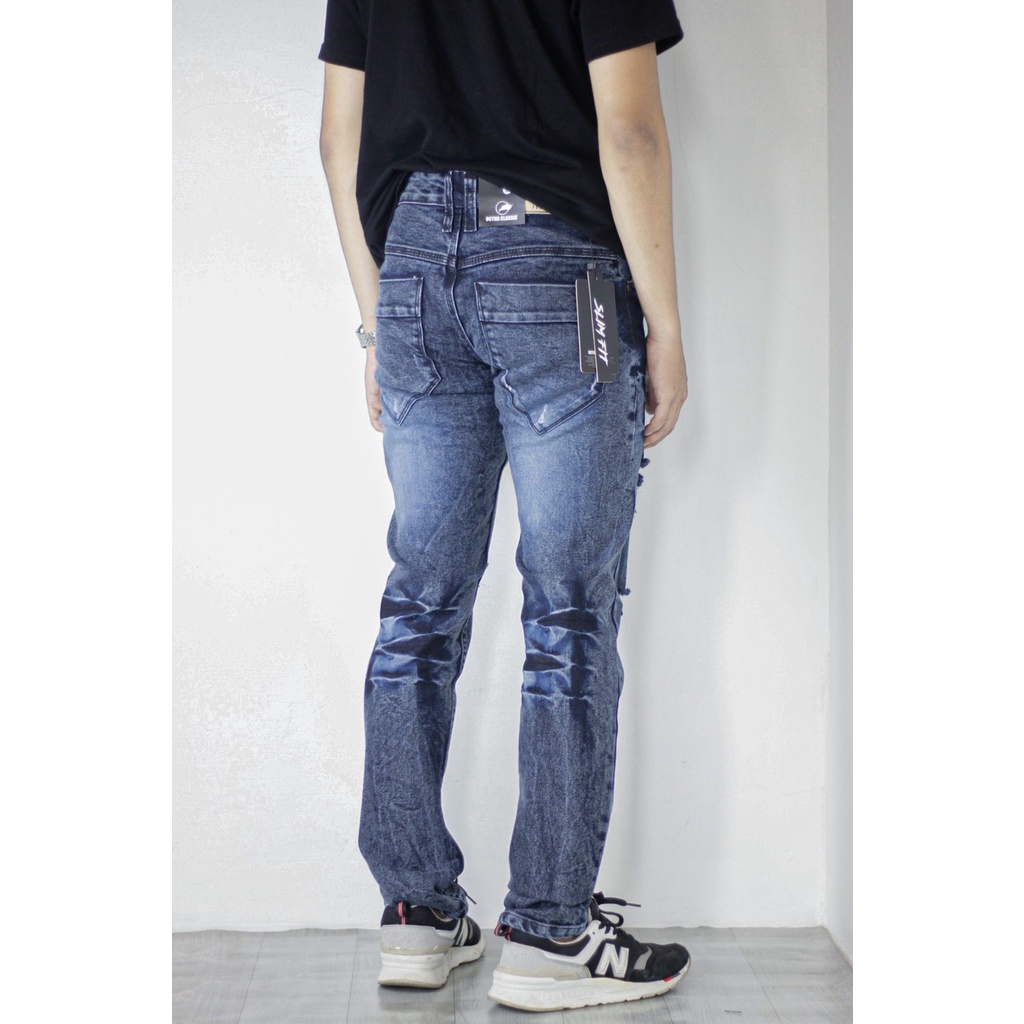 GEVAR Celana Jeans Ripped Sobek Ringle Premium