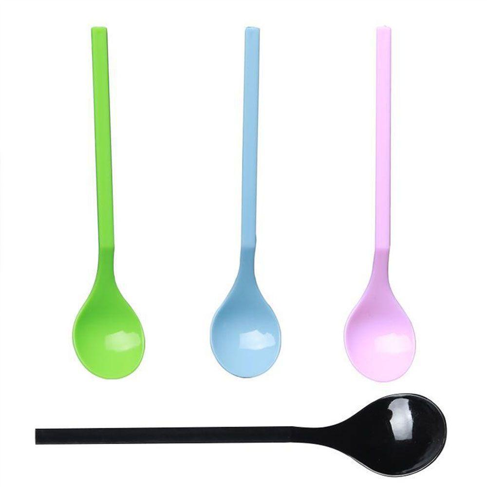 Solighter 100pcs/Pack Sendok New Milkshake Multicolor Korea