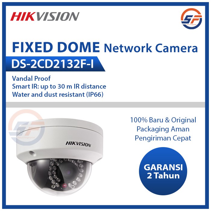 HIKVISION Fixed Dome Network Camera DS-2CD2132F-I IP Kamera 4mm CCTV