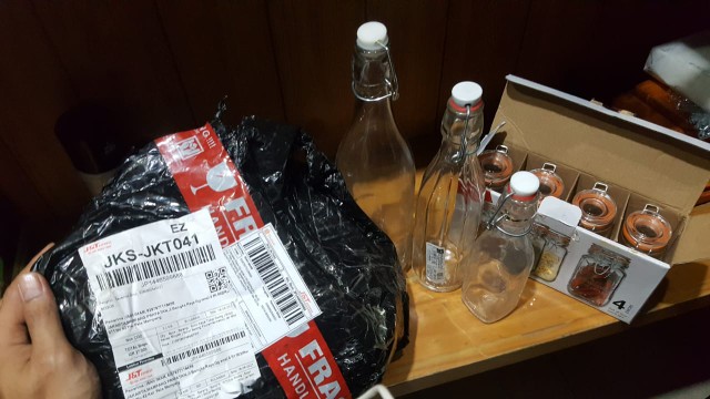 Hermetico Jar Mini 170 Ml | Botol Lada Bumbu | Toples Kaca Bumbu Dapur | Tempat Bumbu Tutup Kawat