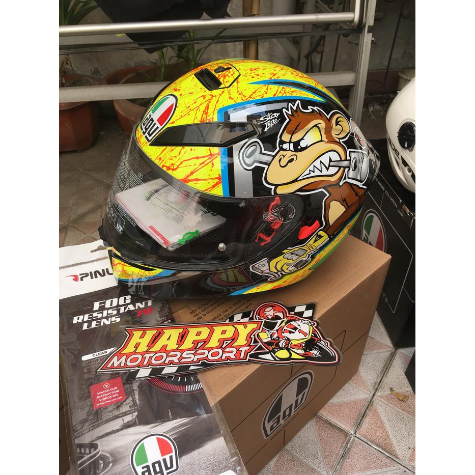 HELM FULLFACE AGV K3SV DUAL VISOR BULEGA 2018 DOT NON SNI ORI ITALY