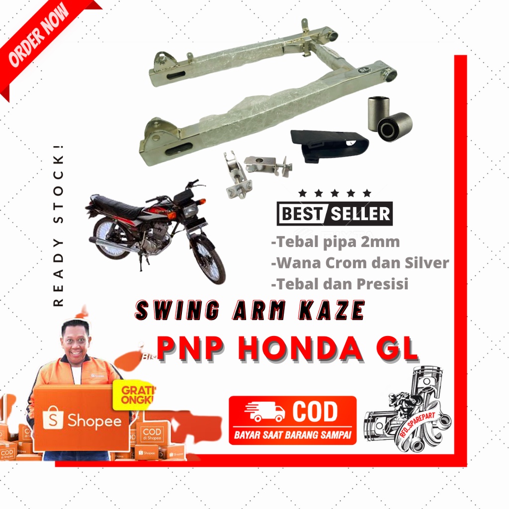 Swing Arm Arem Kaze pnp Honda GL Max GL Pro Tebal Crom
