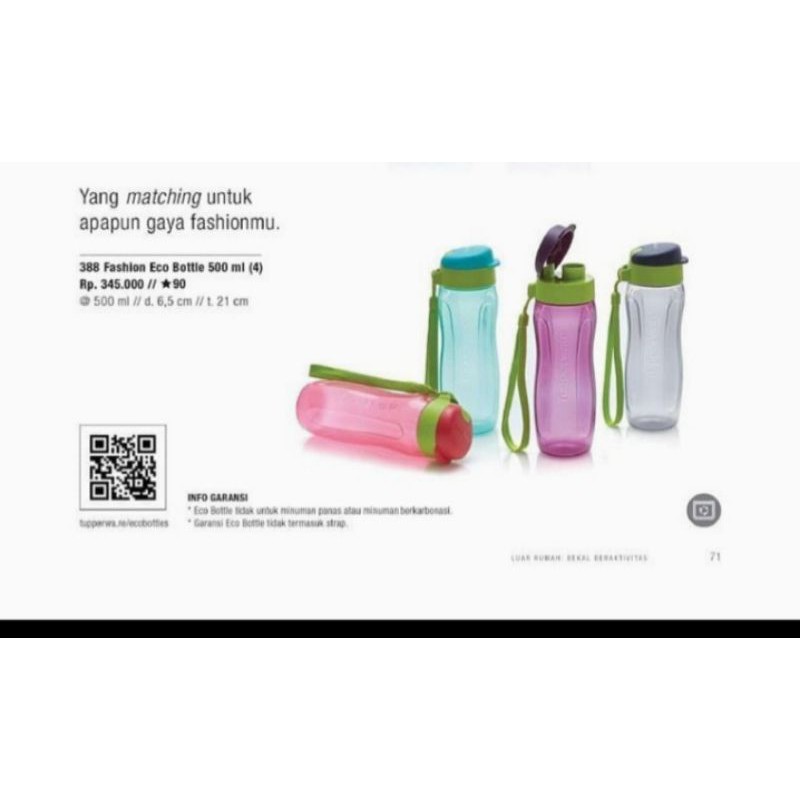 Botol minum Tupperware Eco ukuran 500ml