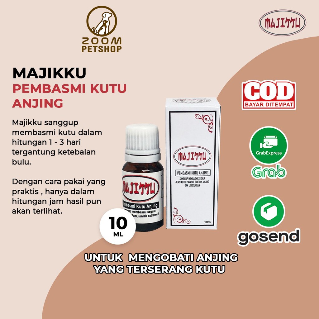 Majikku Obat Kutu Anjing 10 ml / Majiku Pembasmi Kutu Anjing 10ml