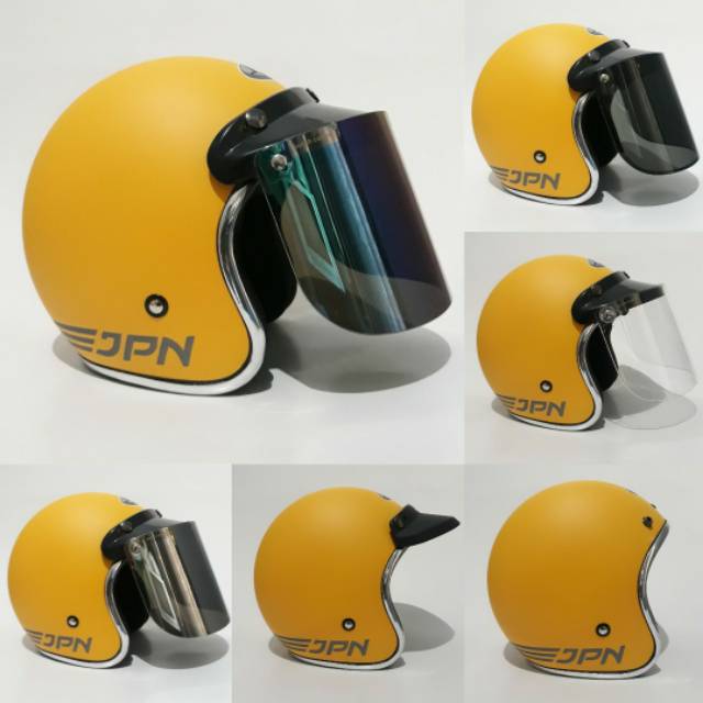 Helm Jpn Kuning Golkar Dof List Chrome / croom