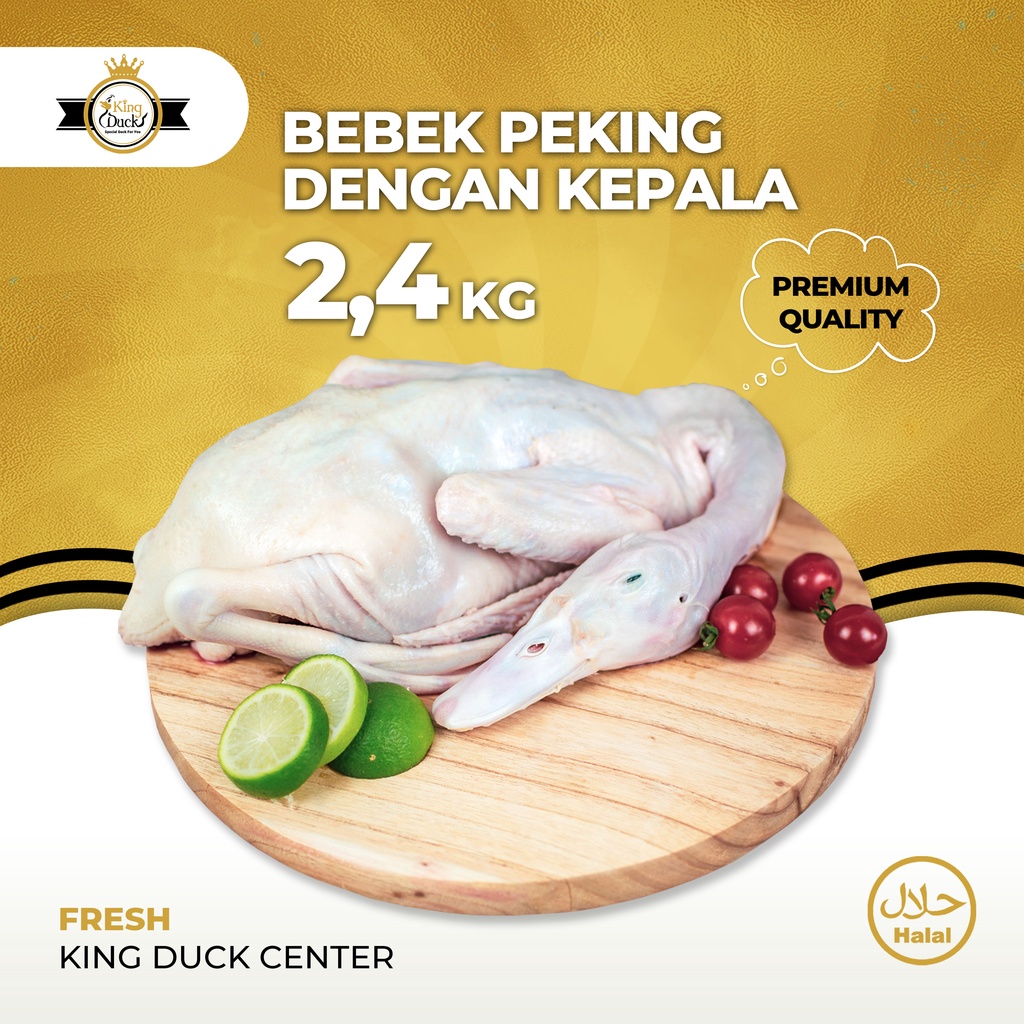 

Daging Bebek Peking 2.4 Kg PAKAI KEPALA Fresh Frozen