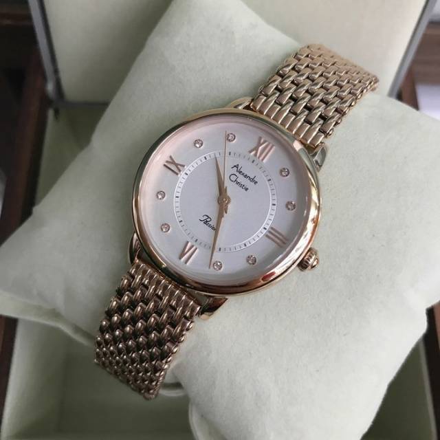 Jam tangan wanita Alexandre Christie AC 2689 RoseGold