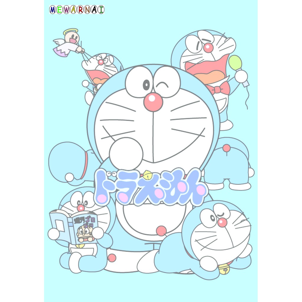 Kertas Mewarnai Bisa Dipajang Spesial Doraemon Shopee Indonesia