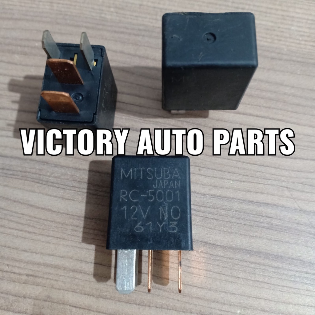 Relay toyota mitsuba  ac power 12v kaki 4 hitam ori copotan