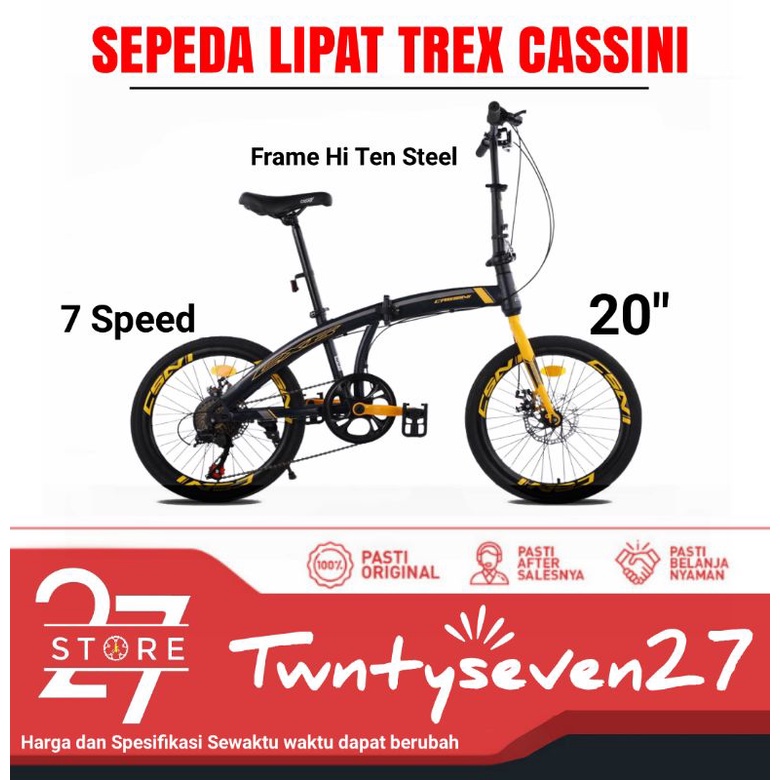 SEPEDA LIPAT MURAH TREX CASSINI 20 INCIH 7 SPEED