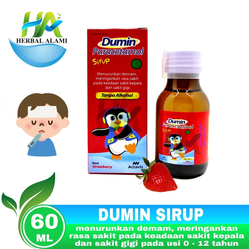 Dumin Sirup Paracetamol - Obat Penurun Demam &amp; Nyeri