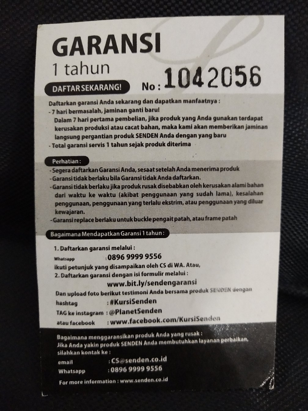 Kursi Lipat Senderan Lesehan Senden B.05 Itikaf Kajian Haji Umroh Camping Bergaransi 1 Tahun