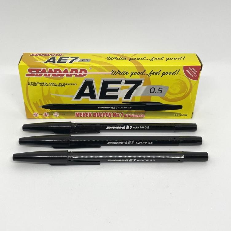 

<LuD✪> [1PACK] Pulpen Standard AE7 Hitam 12pcs - Pulpen standard AE7 Biru /Merah |Murah_terbaru