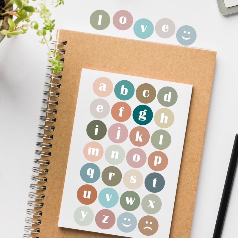 

Alphabet Sticker Stiker Stationery Jurnal Diary Scrapbooking DIY Decorative Stickers