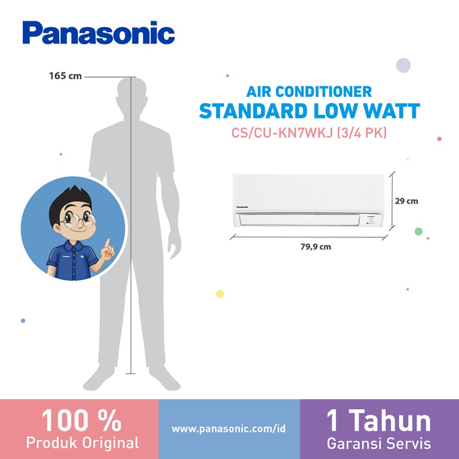 AC Panasonic KN7WKJ 3/4PK Low Watt Alowa Si Biru KN 7WKJ