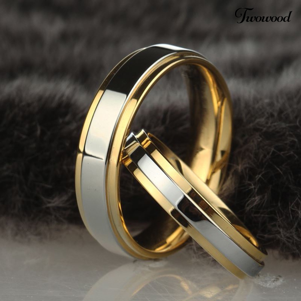 Cincin Pasangan Bahan Titanium Steel Untuk Pernikahan