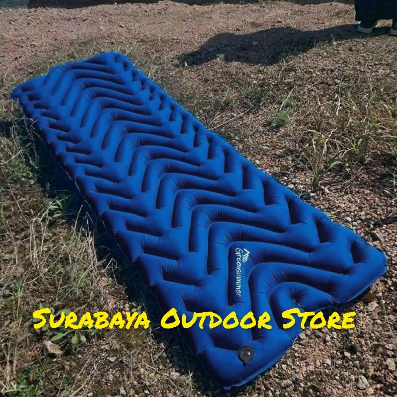 BASSIC Sleeping pad greensummer/matras tiup/matras camping/matras angin/matras outdoor/matras mendak