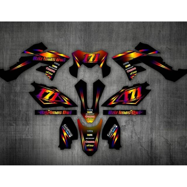 Decal sticker crf full chrome costum