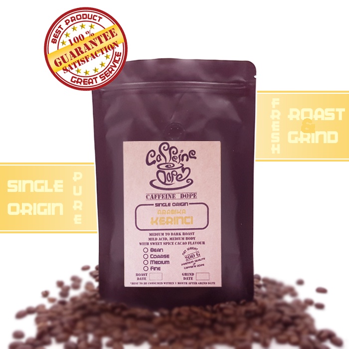 

Kopi Arabika Kerinci 200 Gr Single Origin - Bean/Biji & Ground/Bubuk