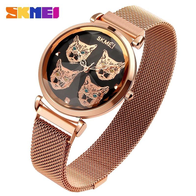 SKMEI 1767 Jam Tangan Wanita Digital Tali Stainless Magnet WATCHKITE WKOS