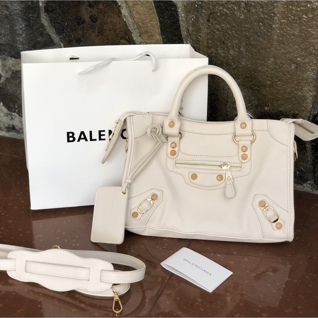 Balenciaga City Bag Semi Premium 30 Cm White