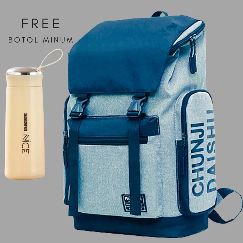 DK_AXEE - CHUNJIII Tas Ransel Kapasitas Besar Perjalanan Luar Ransel Portable Pria Wanita