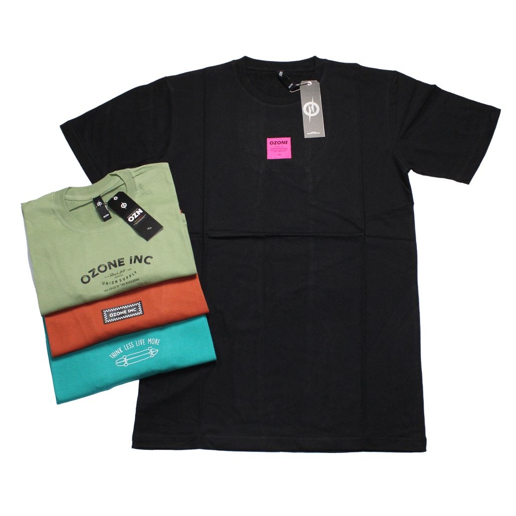 OZONE-KAOS LENGAN PENDEK OZONE DISTRO ALL SIZE WARNA PASTEL UNISEX