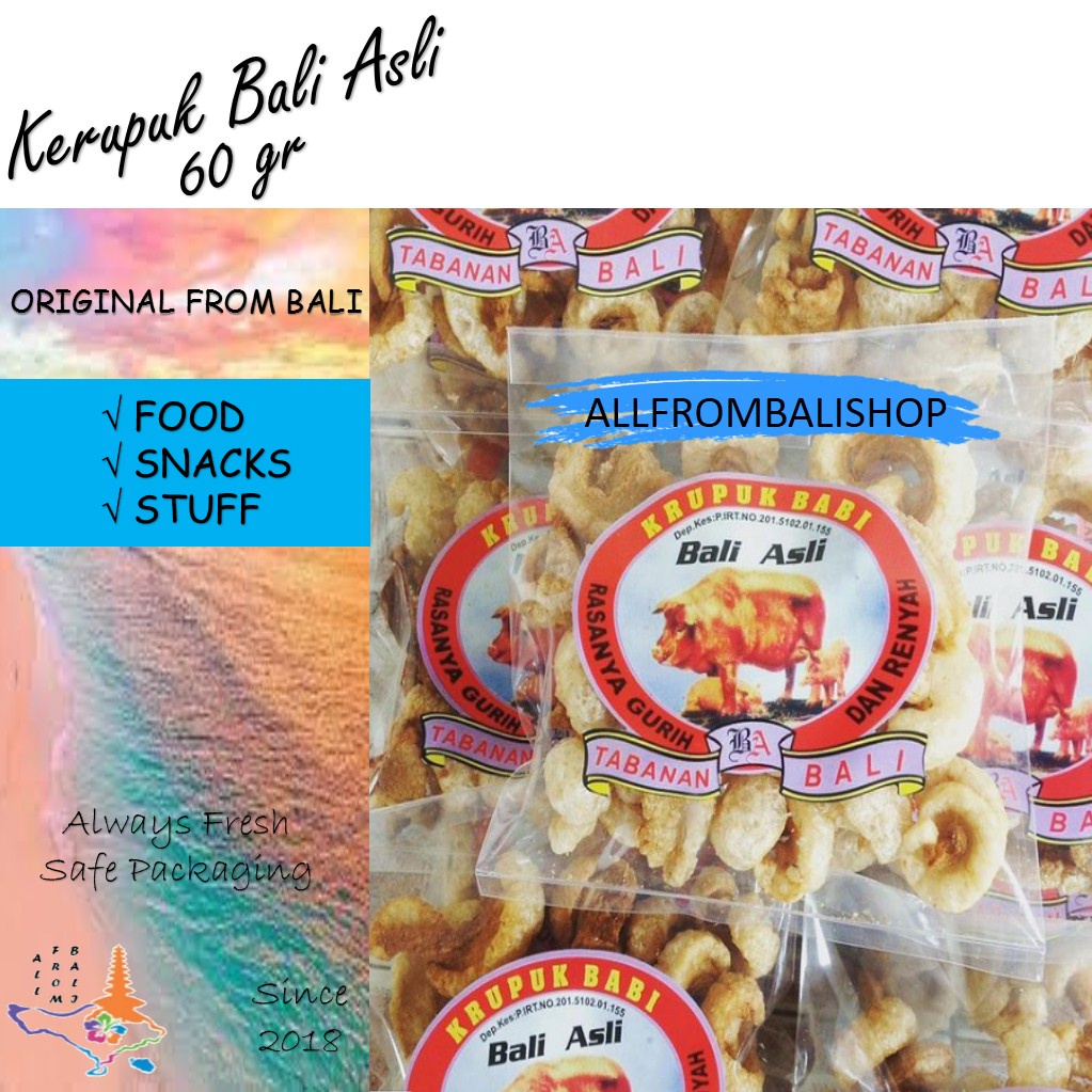 

Kerupuk Kulit Babi Bali Asli 60 gr