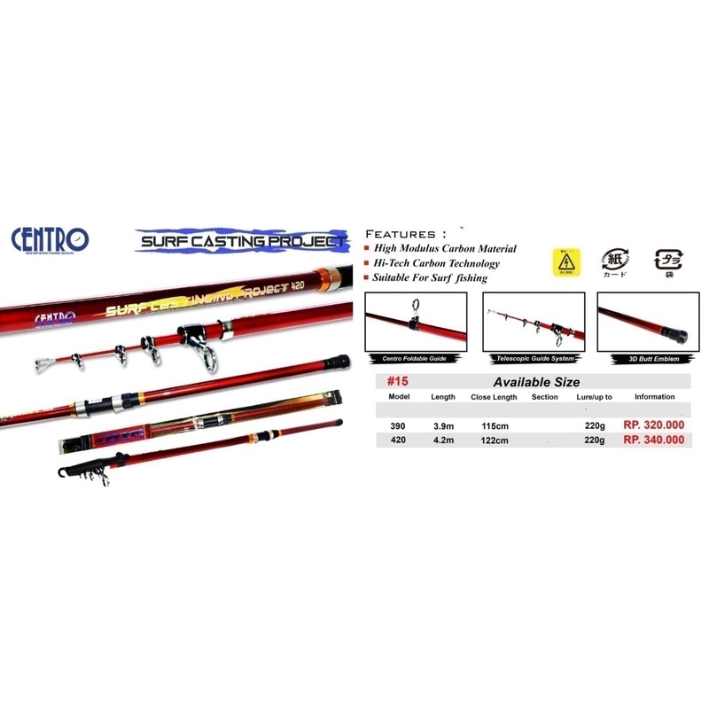 JORAN TELESCOPIC CENTRO SURF CASTING PROJECT free packing PVC
