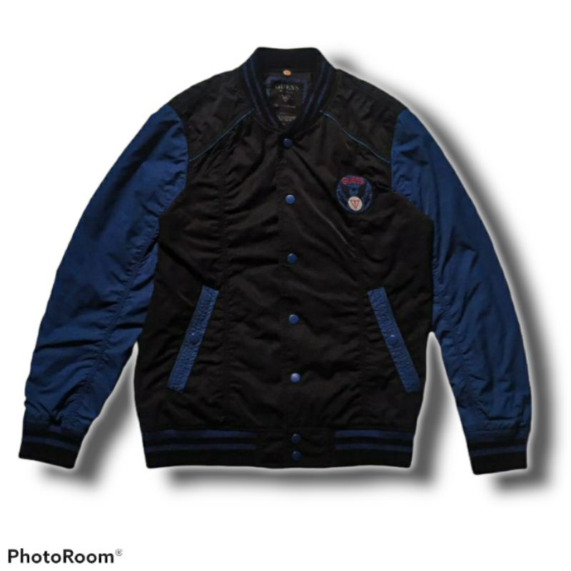 bomber varsity GUESS pria/wanita