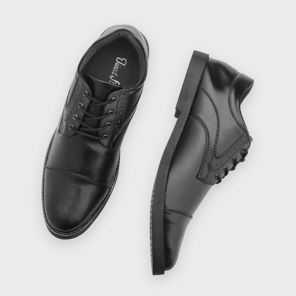 NARUNA BLACK ORIGINAL x GIANT FLAMES Sepatu Formal Hitam Tali Pria Pantofel Kerja Kantor Dinas Resmi Guru PNS Kantoran Pesta Undangan Wedding Kondangan Nikah Wisuda Kuliah Oxford Semi Kulit Premium Footwear Big Size Jumbo Ukuran Besar 44 45 Keren Terbaru