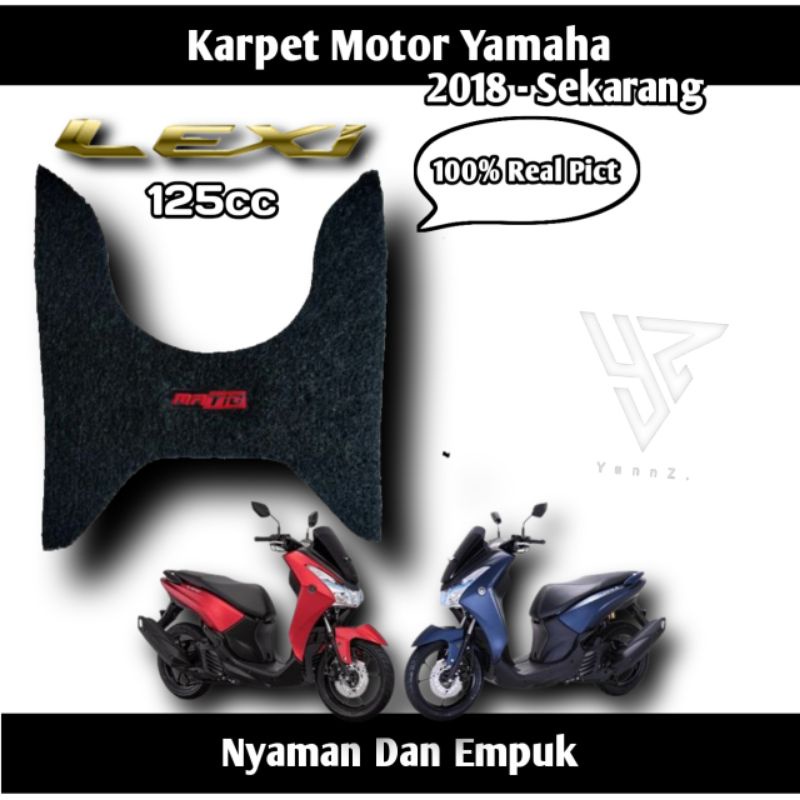 Karpet motor yamaha lexi 125cc 2018 2021/pijakan kaki yamaha lexi 125 bahan karpet mie pvc