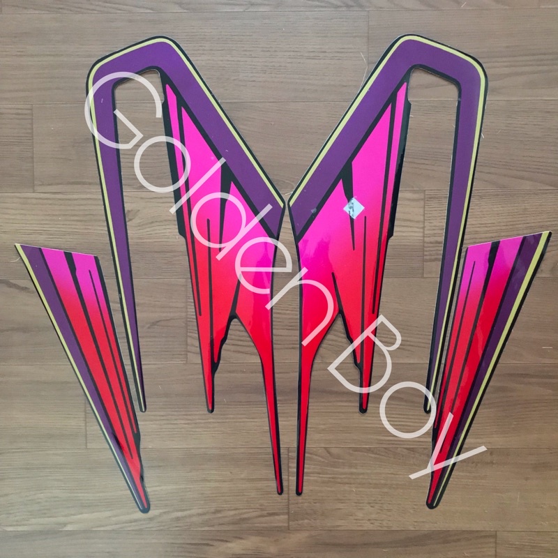 Striping Rx King 1995 95 Merah Stiker Rx King 95 Merah Sticker Lis Yamaha Rx King 95 96 Merah