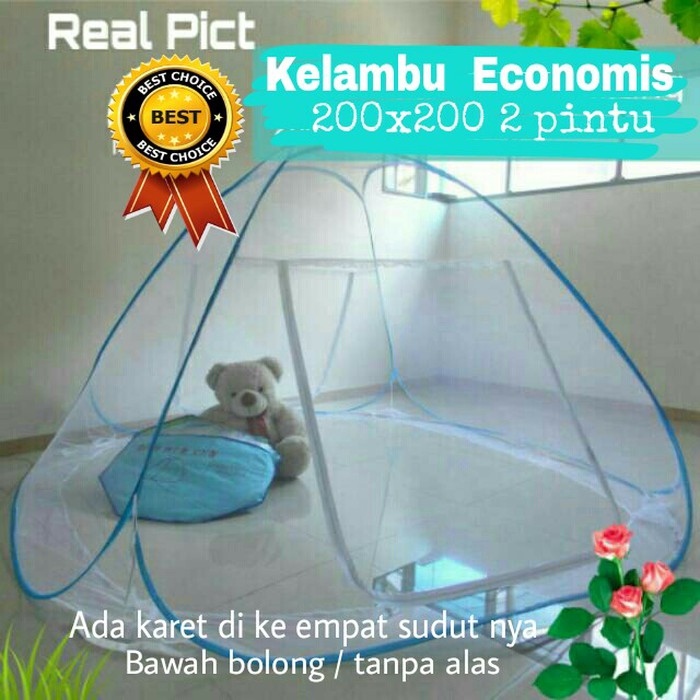 200x200 2 pintu kelambu murah / kelambu tenda / kelambu lipat